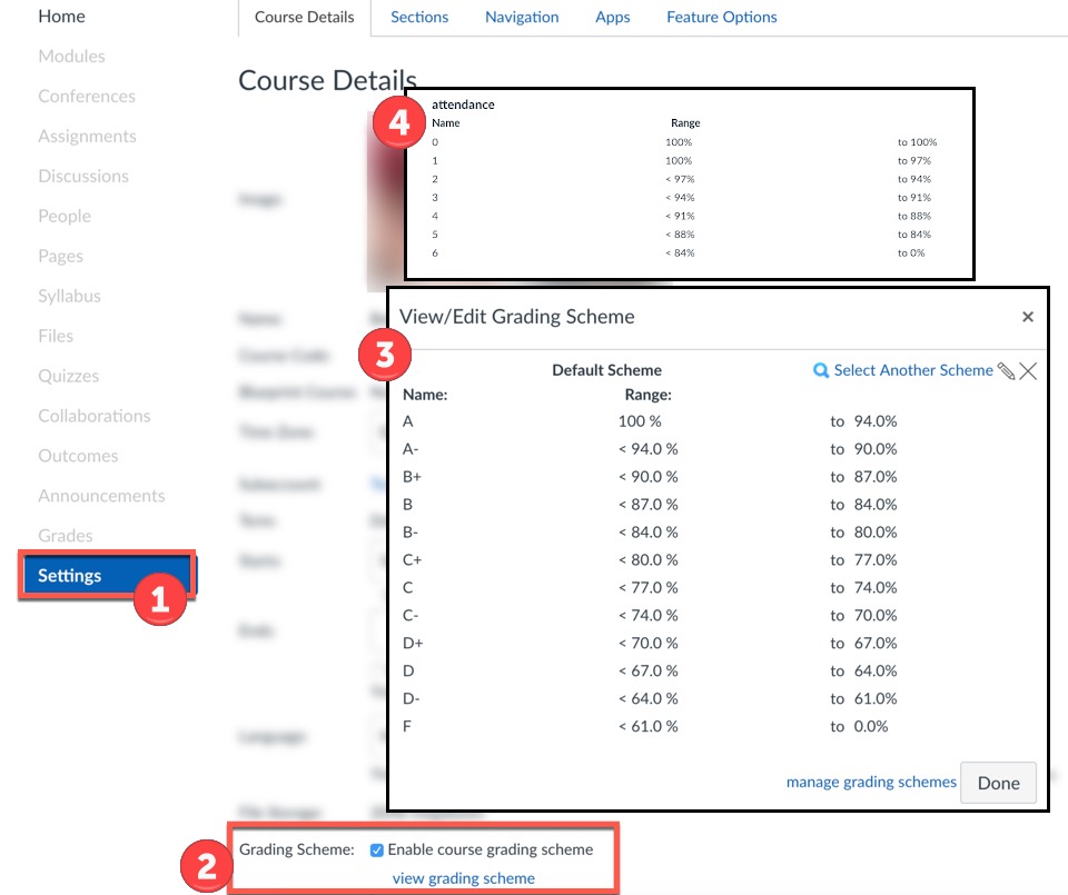 attendance-grading-schema